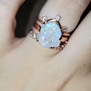 COPY - 3 piece Moonstone ring set